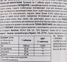 Пищевая добавка "Витамин С", 1000 mg - BiotechUSA Vitamin C  — фото N2