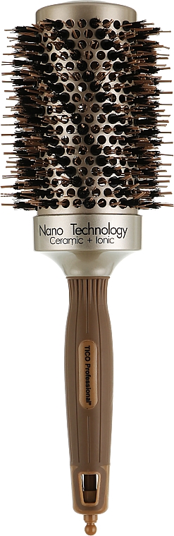 Брашинг для волосся Ceramic-Ionic, 53 мм, коричневий - Tico Professional — фото N1