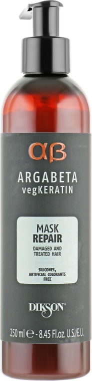 Реконструирующая маска для поврежденных волос - Dikson Argabeta Keratin Mask Repair — фото N1