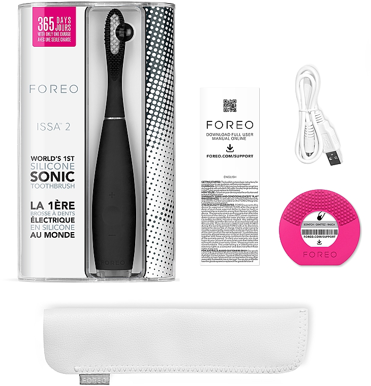 Електрична зубна щітка FOREO ISSA 2, Cool Black - Foreo Issa 2 Electric Sonic Toothbrush, Cool Black — фото N3