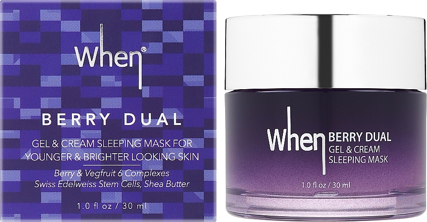 Подвійна маска для обличчя - When Berry Dual Gel Sleeping Cream Face Mask — фото N2