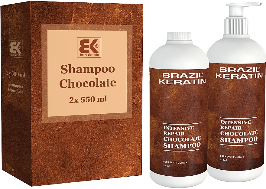 Набор - Brazil Keratin Intensive Repair Chocolate Shampoo Set (h/shampoo/550mlx2) — фото N1