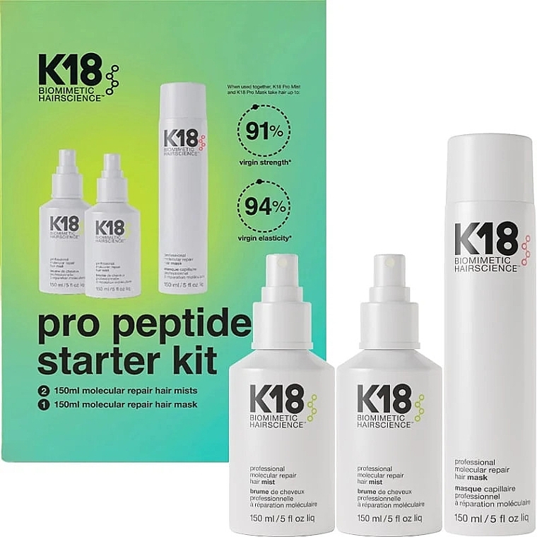 Набір - K18 Pro Peptide Starter Kit (h/spray/2x150ml + h/mask/150ml) — фото N1