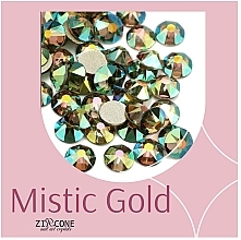 Парфумерія, косметика Стрази з цирконію для декору нігтів, мікс розмірів, золотисті - Zircone Mistic Gold