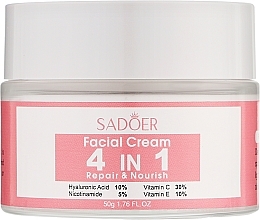 Духи, Парфюмерия, косметика Крем для лица - Sadoer 4 in 1 Repair & Nourish Face Cream