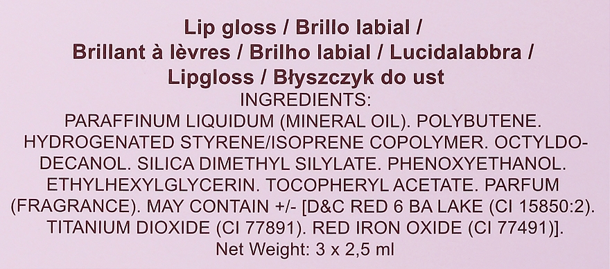 Набор блесков для губ - Magic Studio Rose Quartz Lip Gloss Trio Set (lip/gloss/3x2.5ml) — фото N2