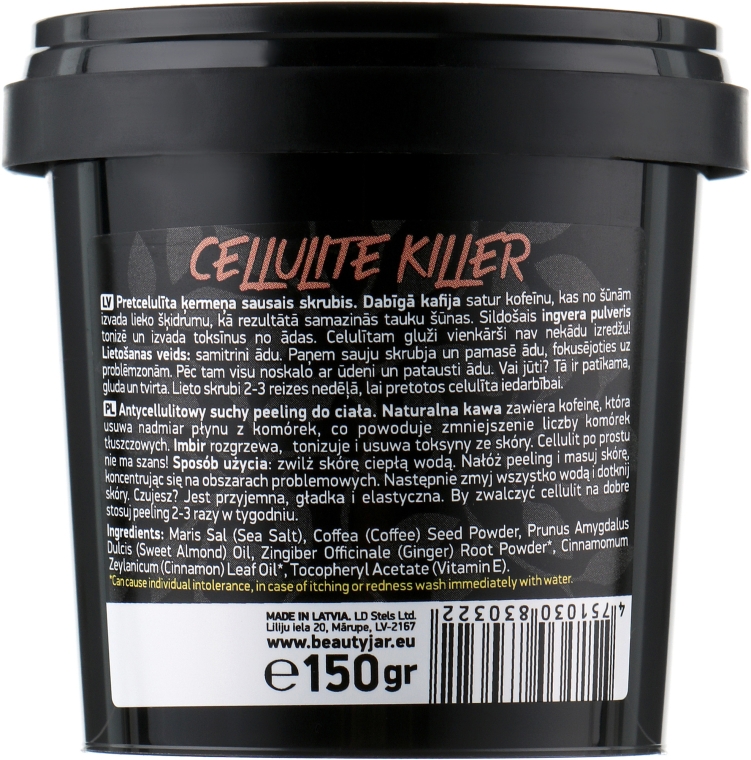Скраб для тіла антицелюлітний "Cellulite Killer" - Beauty Jar Anti-Cellulite Dry Body Scrub — фото N2