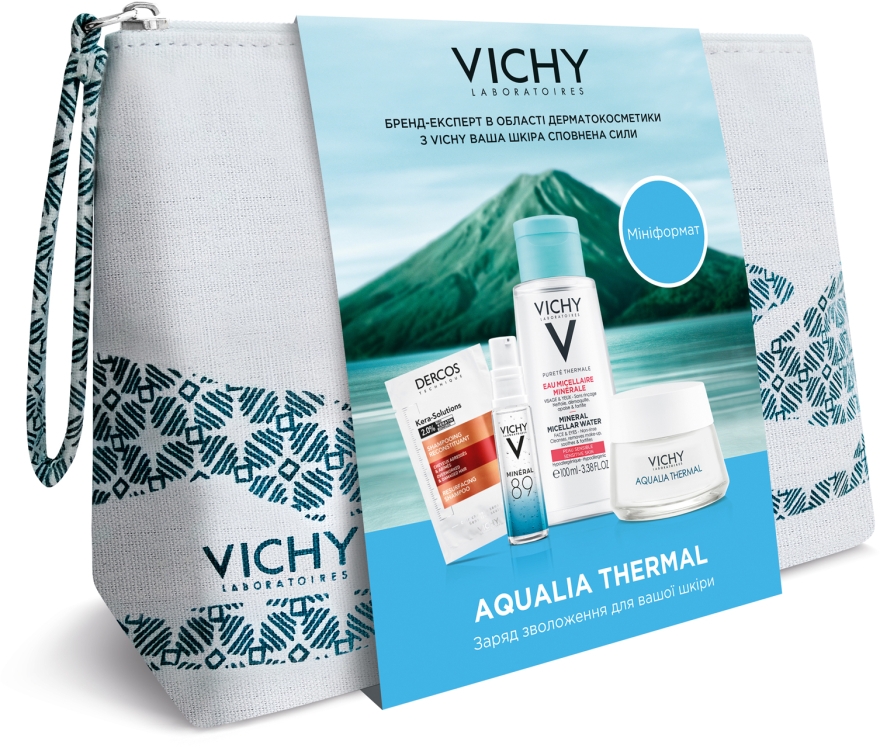 Комплексный набор-уход - Vichy Aqualia Thermal (micel/water/100ml + gel/10ml + gel/cr/15ml + sh/6ml)