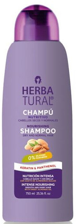 Питательный шампунь с кератином - Herbatural Nourishing Keratin & Panthenol Shampoo — фото N1