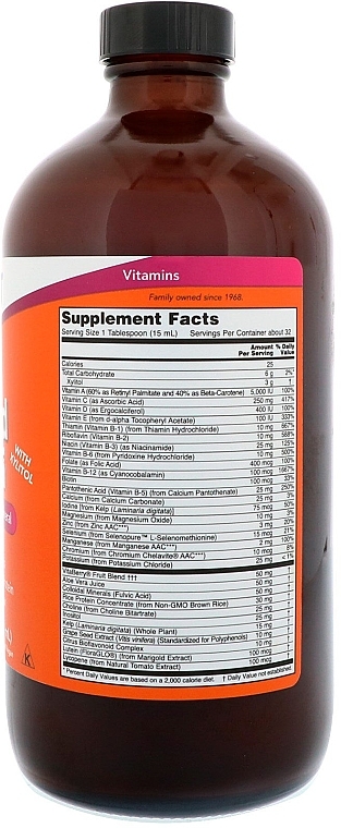 Жидкие мультивитамины, апельсин - Now Foods Liquid Multi Tropical Orange — фото N2