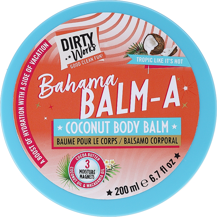Кокосовый бальзам для тела - Dirty Works Bahama Balm-A Coconut Body Balm — фото N1