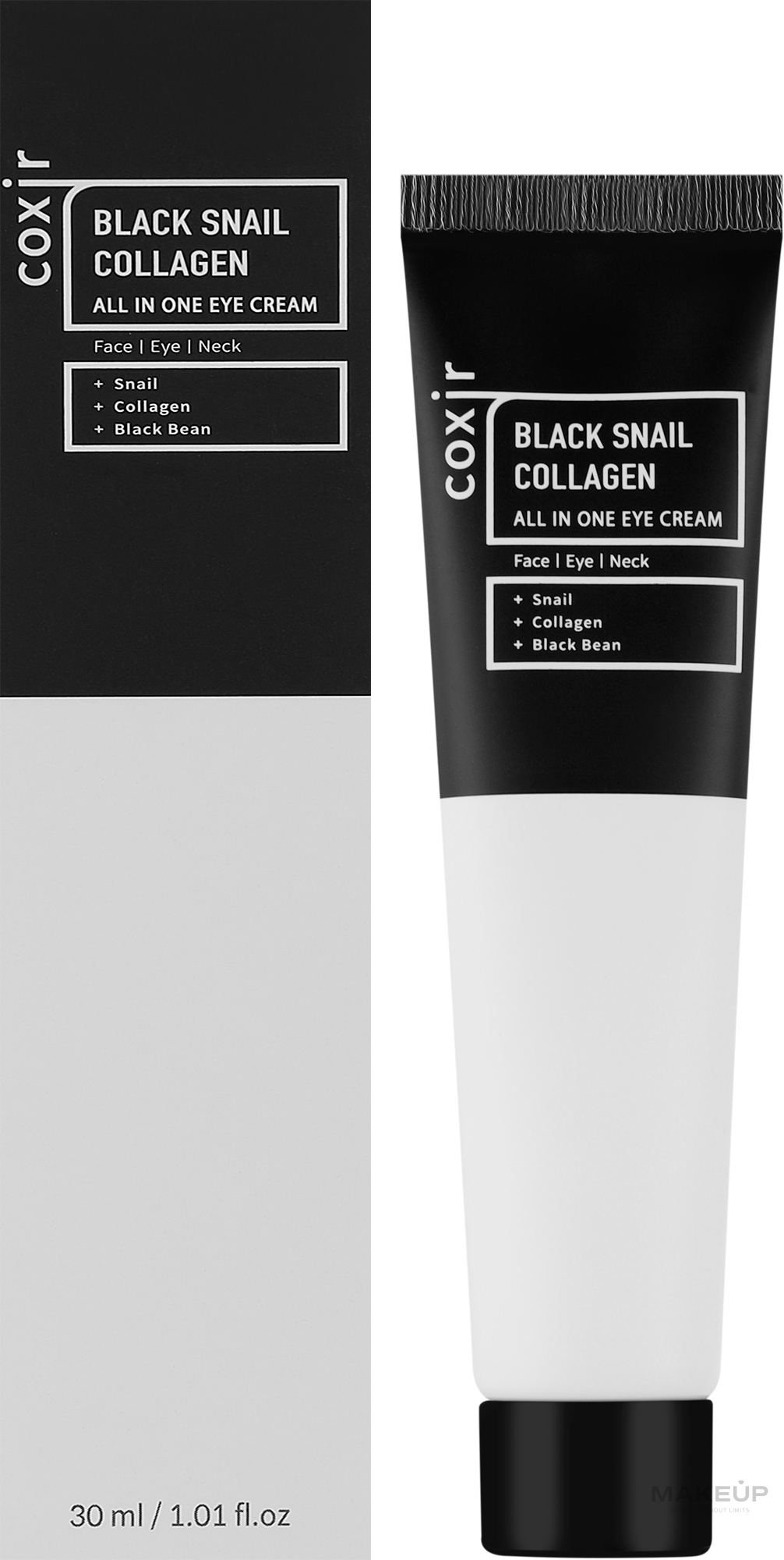 Крем для лица, глаз и шеи - Coxir Black Snail Collagen All In One Eye Cream — фото 30ml