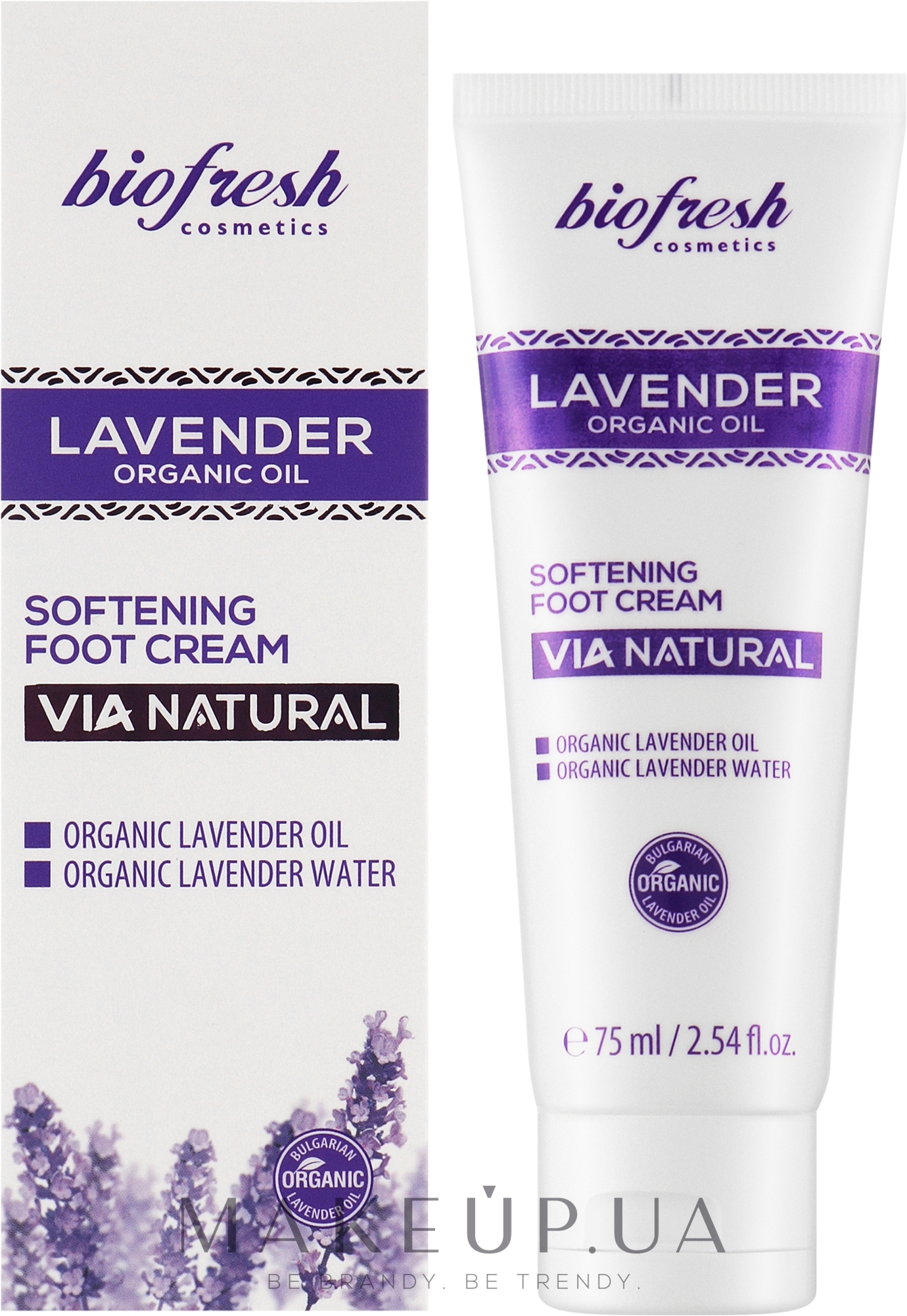 Пом'якшувальний крем для ніг - BioFresh Lavender Organic Oil Softening Foot Cream — фото 75ml