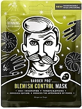 Парфумерія, косметика Маска для обличчя проти недосконалостей - BarberPro Blemish Control Face Sheet Mask