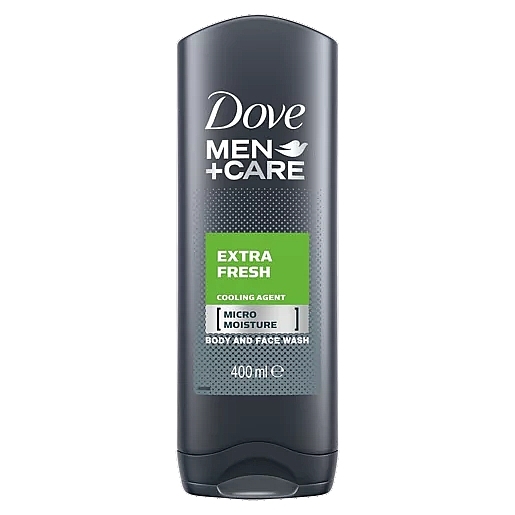 Гель для душу - Dove Men+Care Extra Fresh Micro Moisture Body And Face Wash — фото N1