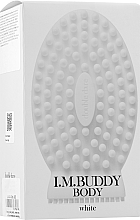 Силіконова масажна щітка для тіла, біла - Double Dare I.M. Buddy Body White — фото N5