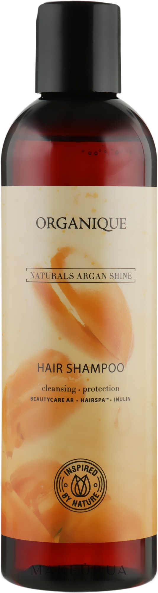 SPA-шампунь для сухого тьмяного волосся та чутливої шкіри голови - Organique Naturals Argan Shine — фото 250ml