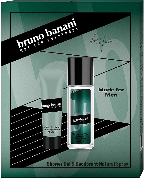 Bruno Banani Made For Men - Набор (deo/75ml + sh/gel/50ml)  — фото N1