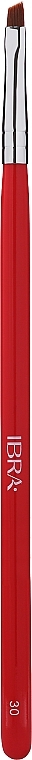 Пензлик для брів і підводки №30, червоний - Ibra Professional Makeup — фото N1
