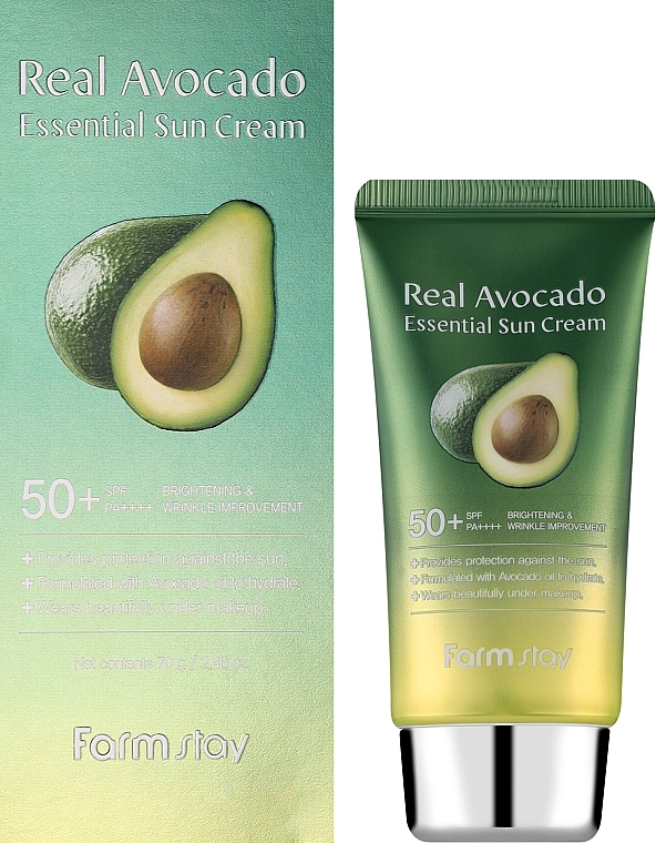 Солнцезащитный крем для лица - FarmStay Essential Sun Cream Real Avocado SPF50+  — фото N2