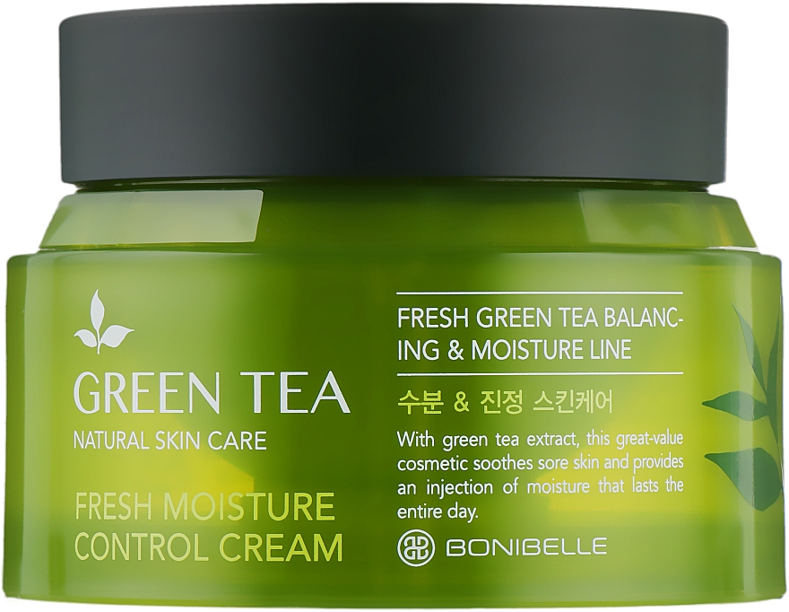 Зволожувальний балансувальний крем для обличчя, з екстрактом зеленого чаю - Enough Bonibelle Green Tea Fresh Moisture Control Cream — фото N2