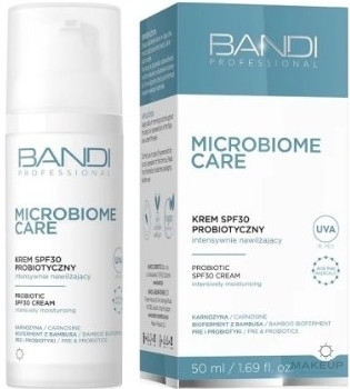 Интенсивно увлажняющий крем для лица - Bandi Professional Microbiome Care Probiotic Cream Spf30 — фото 50ml