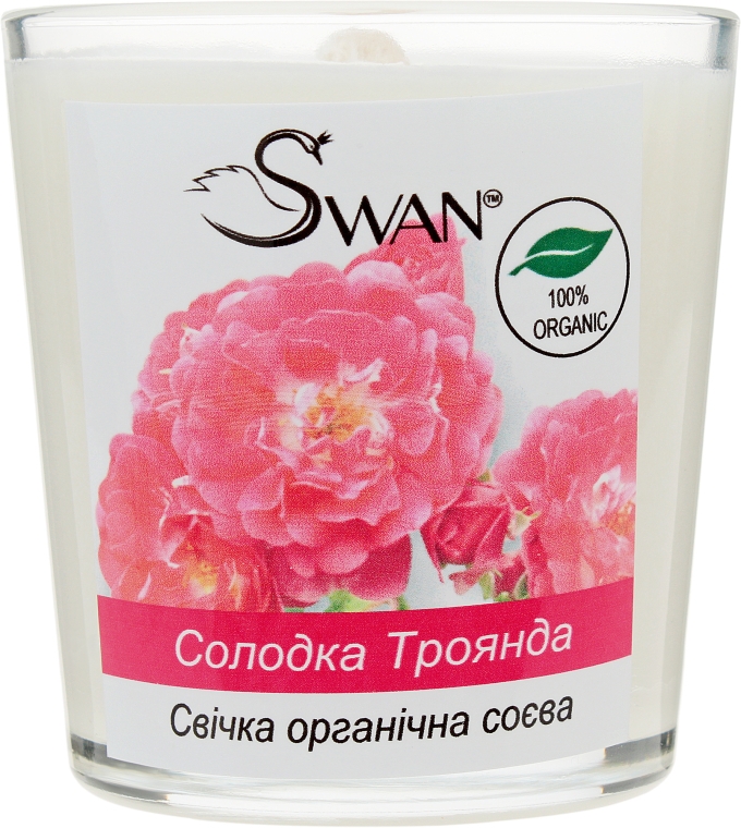 Органічна соєва свічка "Солодка троянда" - Swan — фото N3