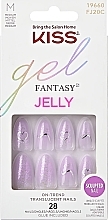 Духи, Парфюмерия, косметика Набор накладных ногтей, размер M, 28 шт. - Kiss Gel Fantasy Jelly