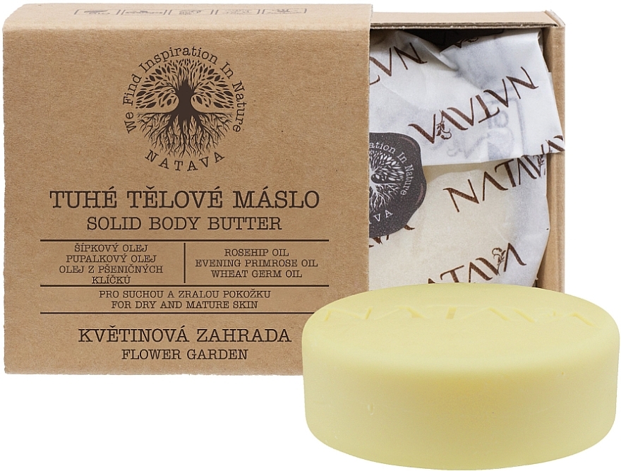 Тверде масло для тіла "Квітковий сад" - Natava Solid Body Butter — фото N1