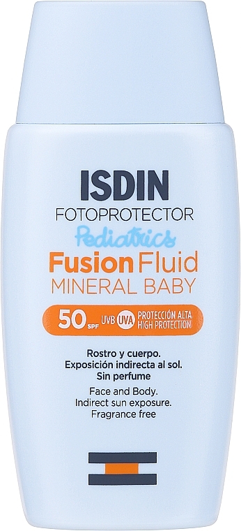Сонцезахисний флюїд для дітей - Isdin Fotoprotector Pediatrics Fusion Fluid Mineral Baby SPF50+ — фото N1