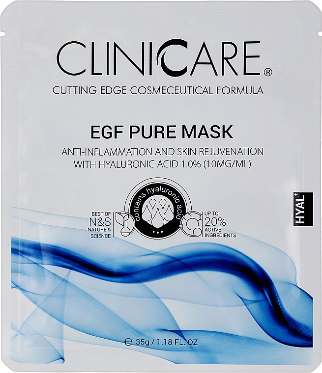 Очищающая маска с 1% гиалуроновой кислотой - ClinicCare Hyal Egf Pure Mask With 1.0% HA — фото N1