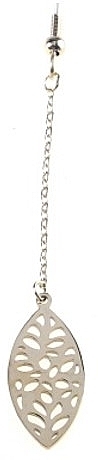 Сережки жіночі, овальний лист на підвісці, золотисті - Lolita Accessories — фото N1