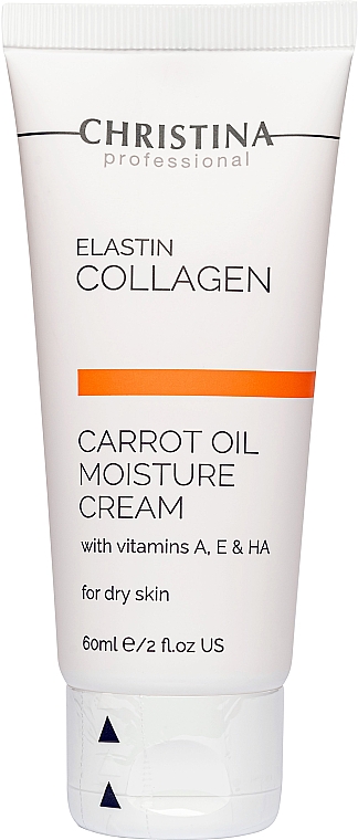 Зволожуючий крем з морквяним маслом, колагеном і еластином для сухої шкіри - Christina Elastin Collagen Carrot Oil Moisture Cream