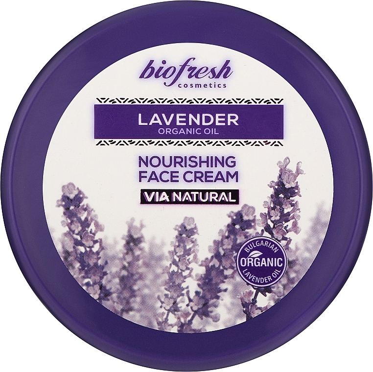 Живильний крем для обличчя - BioFresh Via Natural Lavender Organic Oil Nourishing Face Cream — фото N1