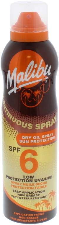 Сонцезахисна суха олія для тіла - Malibu Continuous Dry Oil Spray SPF 6 — фото N1