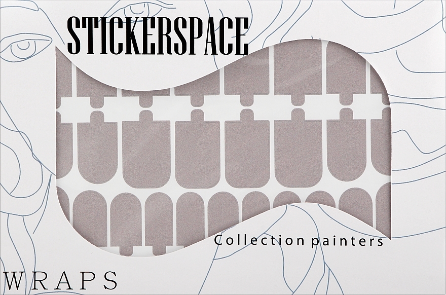 Дизайнерські наклейки для нігтів "Beige mani" - StickersSpace — фото N1