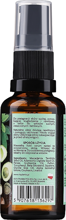 Разглаживающая масляная сыворотка для тела и волос - Vis Plantis Secret Garden Smoothing Oil Serum — фото N2