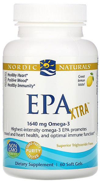 Харчова добавка, 1640 мг з лимонним смаком "ЕПК екстра" - Nordic Naturals EPK XTRA — фото N1