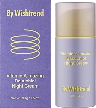 Нічний крем для обличчя з ретинолом і бакучіолом - By Wishtrend Vitamin A-mazing Bakuchiol Night Cream — фото N2