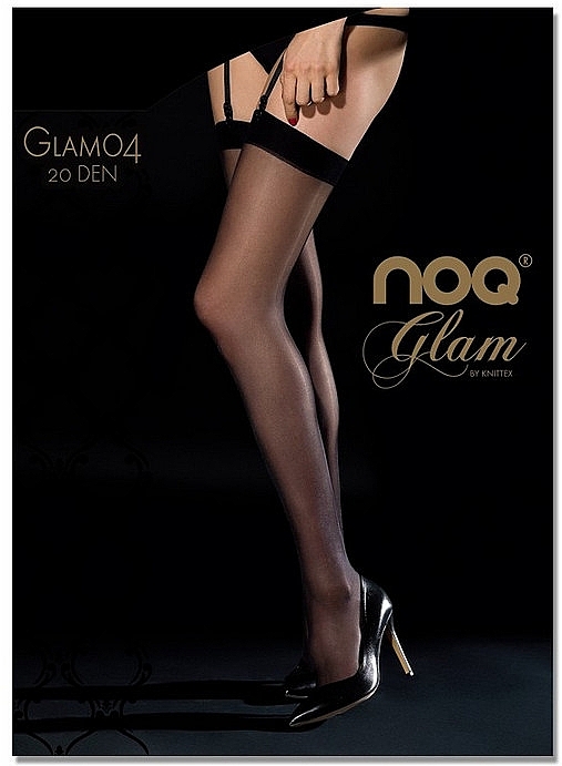 Чулки для женщин "Glam 04", 20 Den, nero - Knittex — фото N1