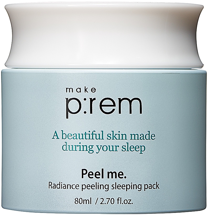Нічна крем-маска з РНА-кислотами - Make P rem Radiance Peeling Sleeping Pack — фото N1