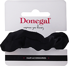 Резинка для волосся, FA-5674, тканинна, чорна - Donegal — фото N1