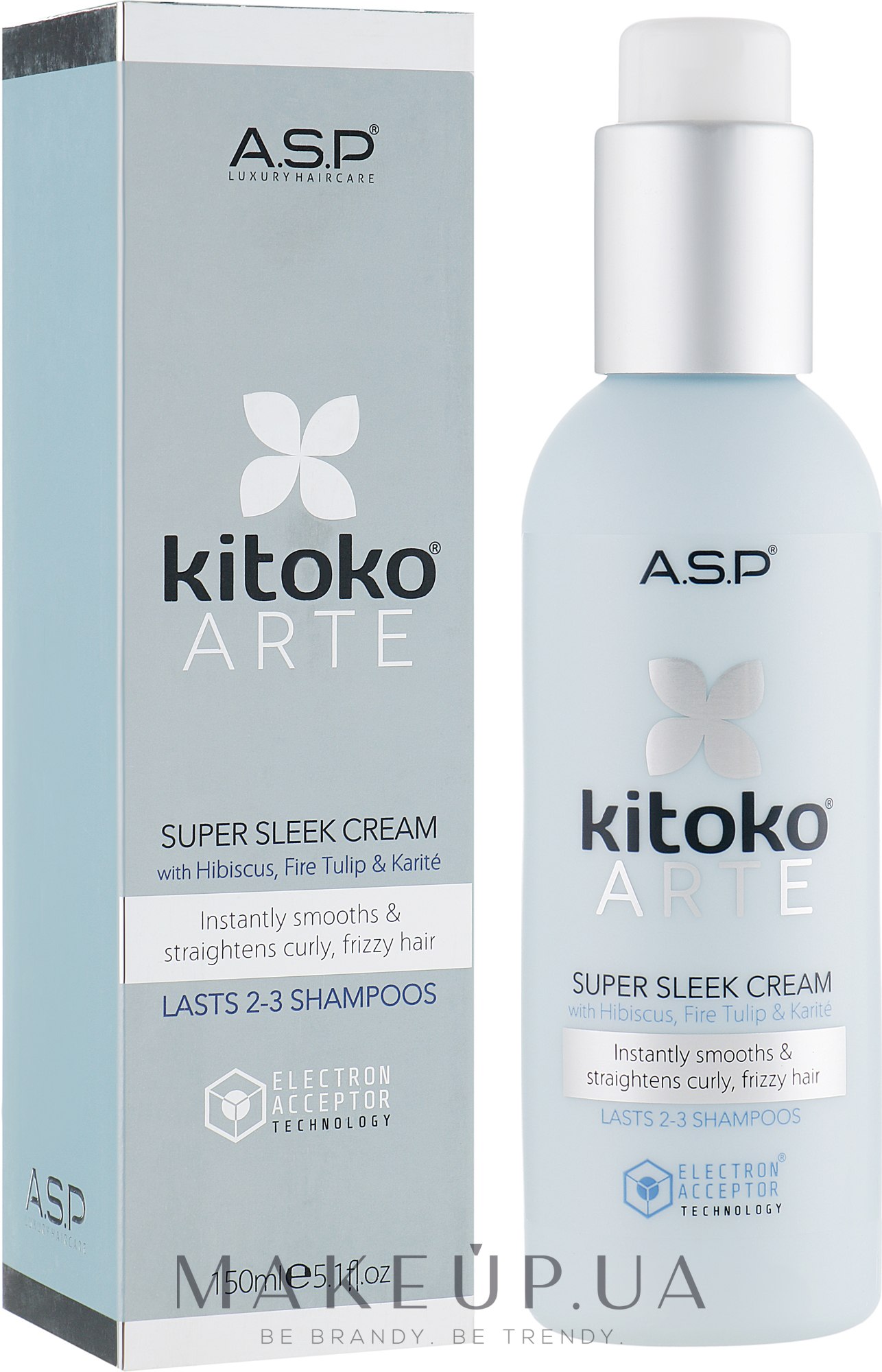 Суперрозгладжувальний крем для волосся - ASP Kitoko Arte Super Sleek Cream — фото 150ml