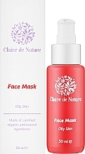 Маска для лица для жирной кожи - Claire de Nature Face Mask For Oily Skin — фото N2