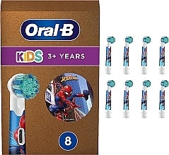 Сменная насадка для детской зубной щетки "Spiderman", 8 шт. - Oral-B Refills 8 Pack — фото N1