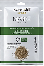 Парфумерія, косметика Глиняна маска з конопляною олією - Dermokil Hemp Seed Oil Clay Mask (саше)