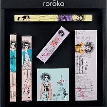 Духи, Парфюмерия, косметика Набор - Roroko Natural Nude Make-up Box (eyebrow/pencil/0.4g + eyeshadow/8g + eyeliner/0.8g + blush/6g + mascara/8g + lipstick/3.5g)