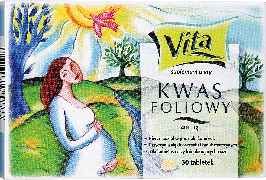 Диетическая добавка в таблетках - Aflofarm Vita Kwas Foliowy — фото N1