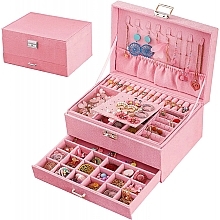 Скринька для прикрас велюрова, рожева - Ecarla — фото N1