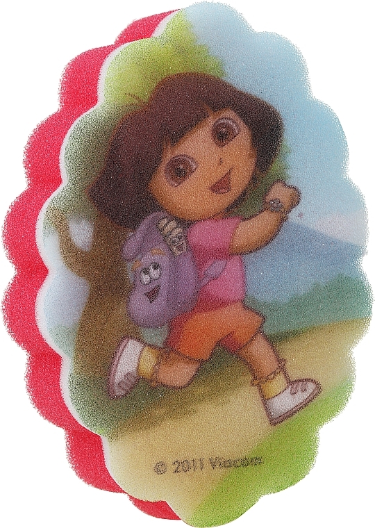 Мочалка банна дитяча "Дора", червона - Suavipiel Dora Bath Sponge №1 — фото N1